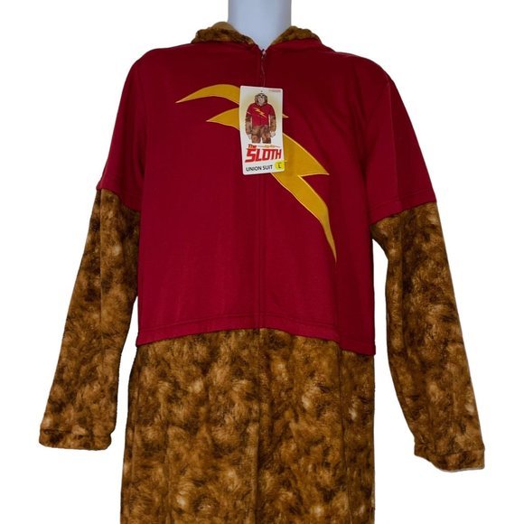 Briefly Stated The Sloth Unionsuit Mens L Costume Pajamas PJs Halloween - Picture 2 of 10